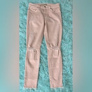 Joe’s Jeans Distressed Skinny Jeans in Blush Size 27